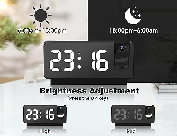 DIGITAL PROJECTION ALARM CLOCK