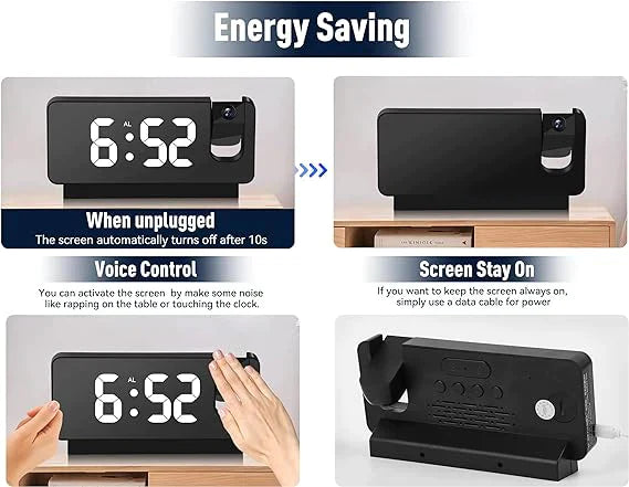 DIGITAL PROJECTION ALARM CLOCK