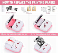 Portable Mini Pocket Printer BT Thermal Printer