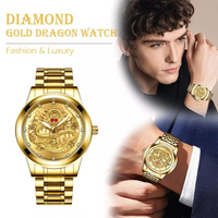 Luxury Golden Dragon Watch